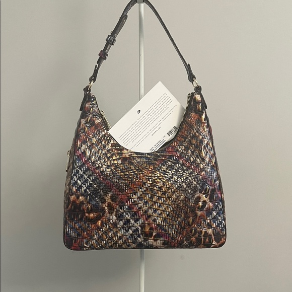 Brahmin Multicolor Croc-Embossed Shoulder Bag - Picture 3 of 4